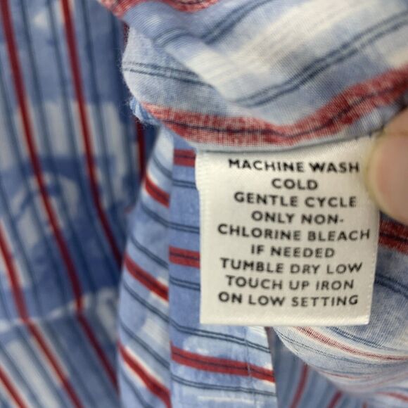 Vintage Red Mens Medium Pearl Snap Western Cowboy Shirt Retro Rodeo Grunge Punk - Picture 4 of 8